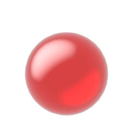 Glass marble 12 mm, red