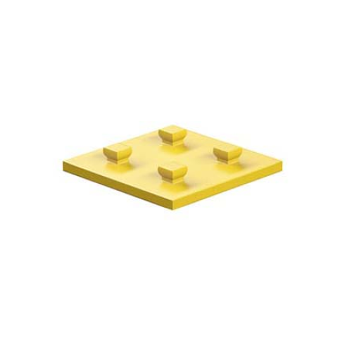 Mounting Plate With Peg 30 X 30 Yellow