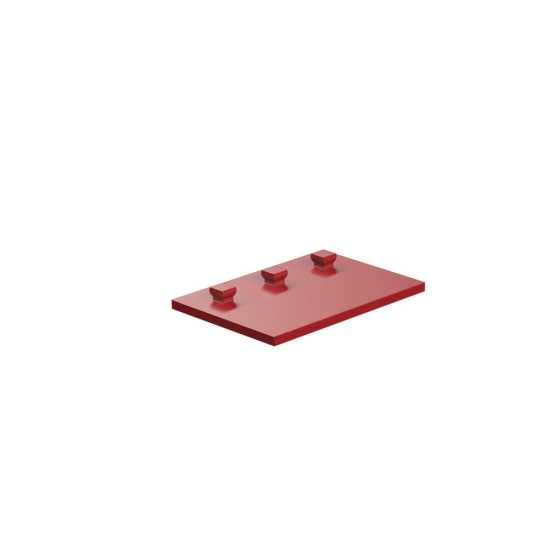 Mounting Plate With Peg 30 X 45 Red