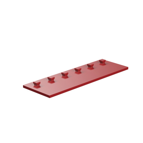 Mounting Plate With Peg 30 X 90 Red