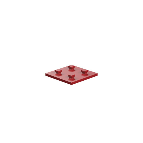 Mounting Plate With Peg 30 X 30 Red