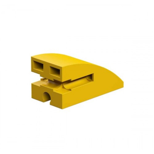 Building block 15x30 round, yellow